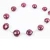 Natural Fine Quality Rubellite Pink Tourmaline Smooth Polished Flat Coin Beads Strand Length is 8 Inches & Sizes from 9mm to 11mm approx.